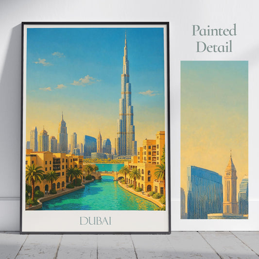 Dubai Travel Print ~ UAE Travel Poster |