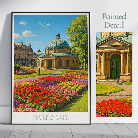 Harrogate Travel Print ~ Yorkshire Travel Poster |