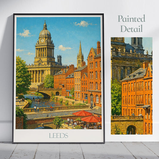 Leeds Travel Print ~ Yorkshire Travel Poster