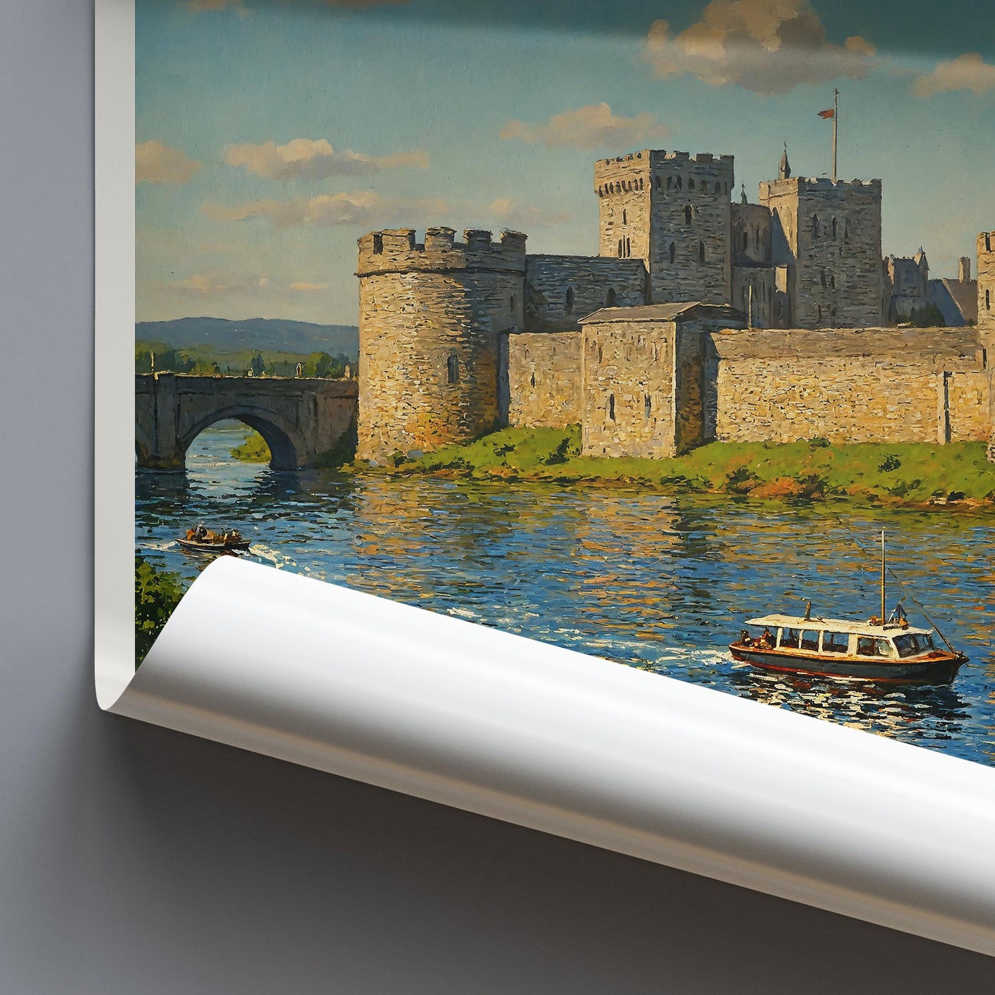 Limerick Travel Print, King John's Castle ~ Ireland Travel Poster |