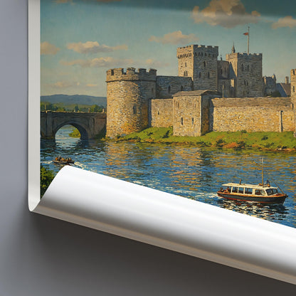 Limerick Travel Print, King John's Castle ~ Ireland Travel Poster |