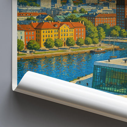 Oslo Travel Print ~ Norway Travel Poster |