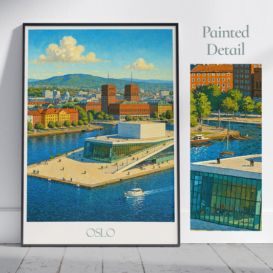 Oslo Travel Print ~ Norway Travel Poster |