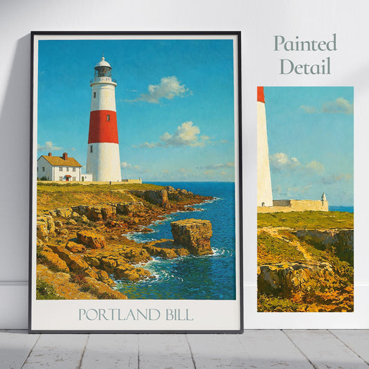 Portland Bill Travel Print ~ Dorset Travel Poster |
