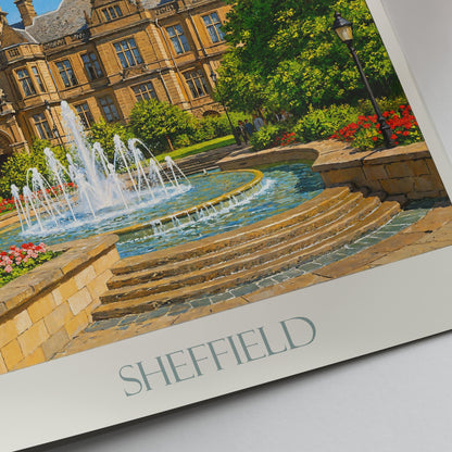 Sheffield Travel Print ~ Yorkshire Travel Poster