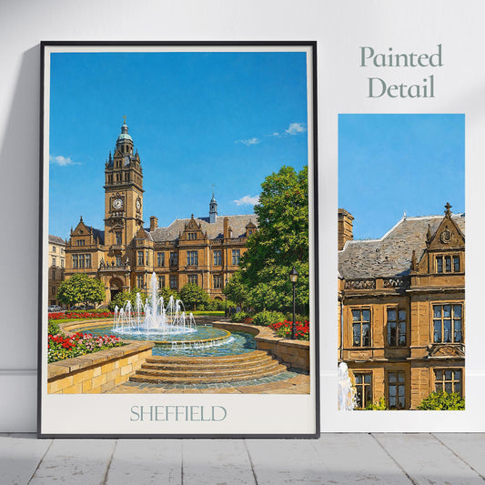 Sheffield Travel Print ~ Yorkshire Travel Poster