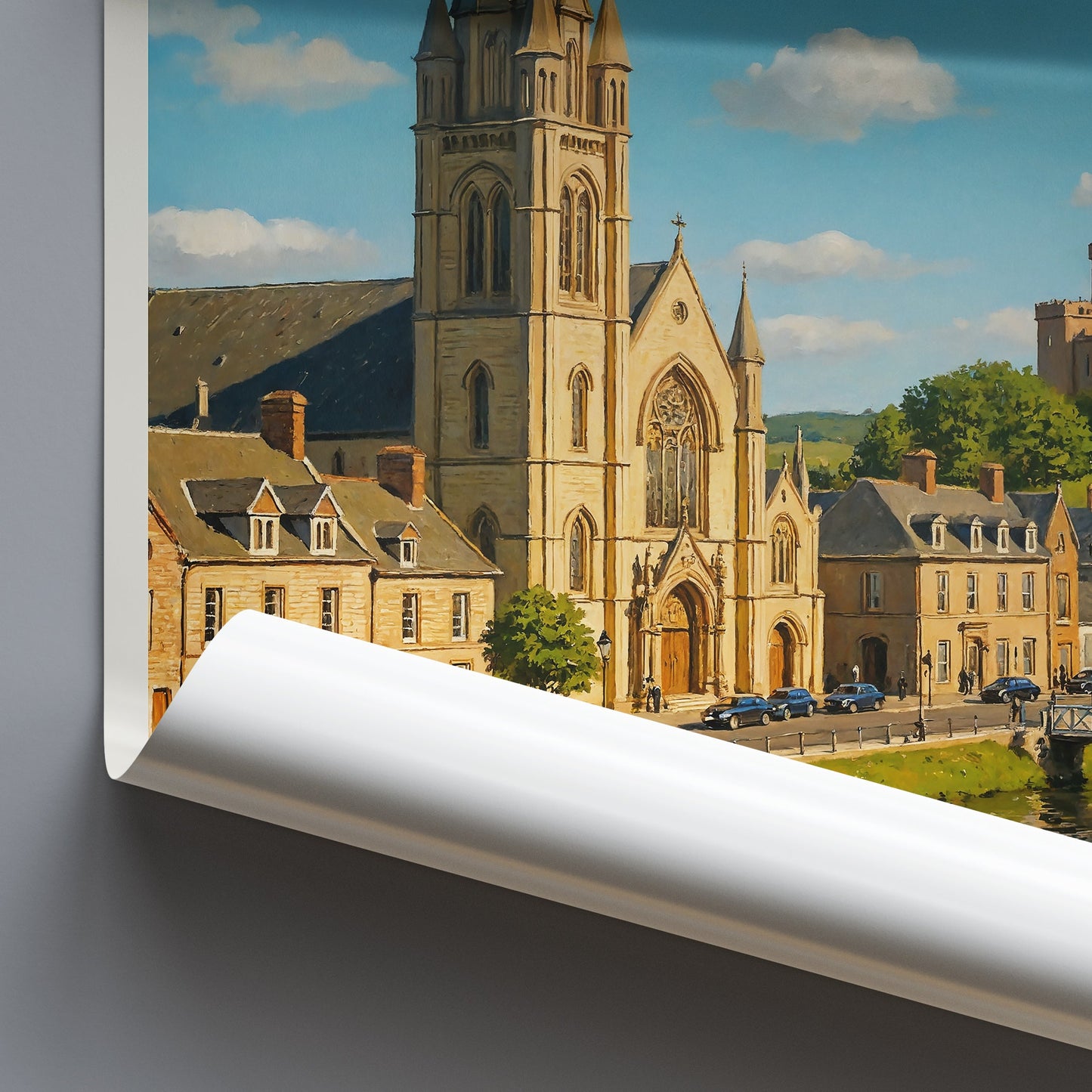 Inverness Travel Poster, Scotland Art Print | Scottish Highlands Decor | River Ness Cityscape Wall Art
