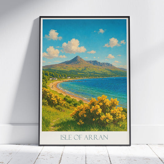 Isle of Arran Travel Poster, Scotland | Vintage Art Print | Scottish Island Wall Decor | UK Landscape Gift