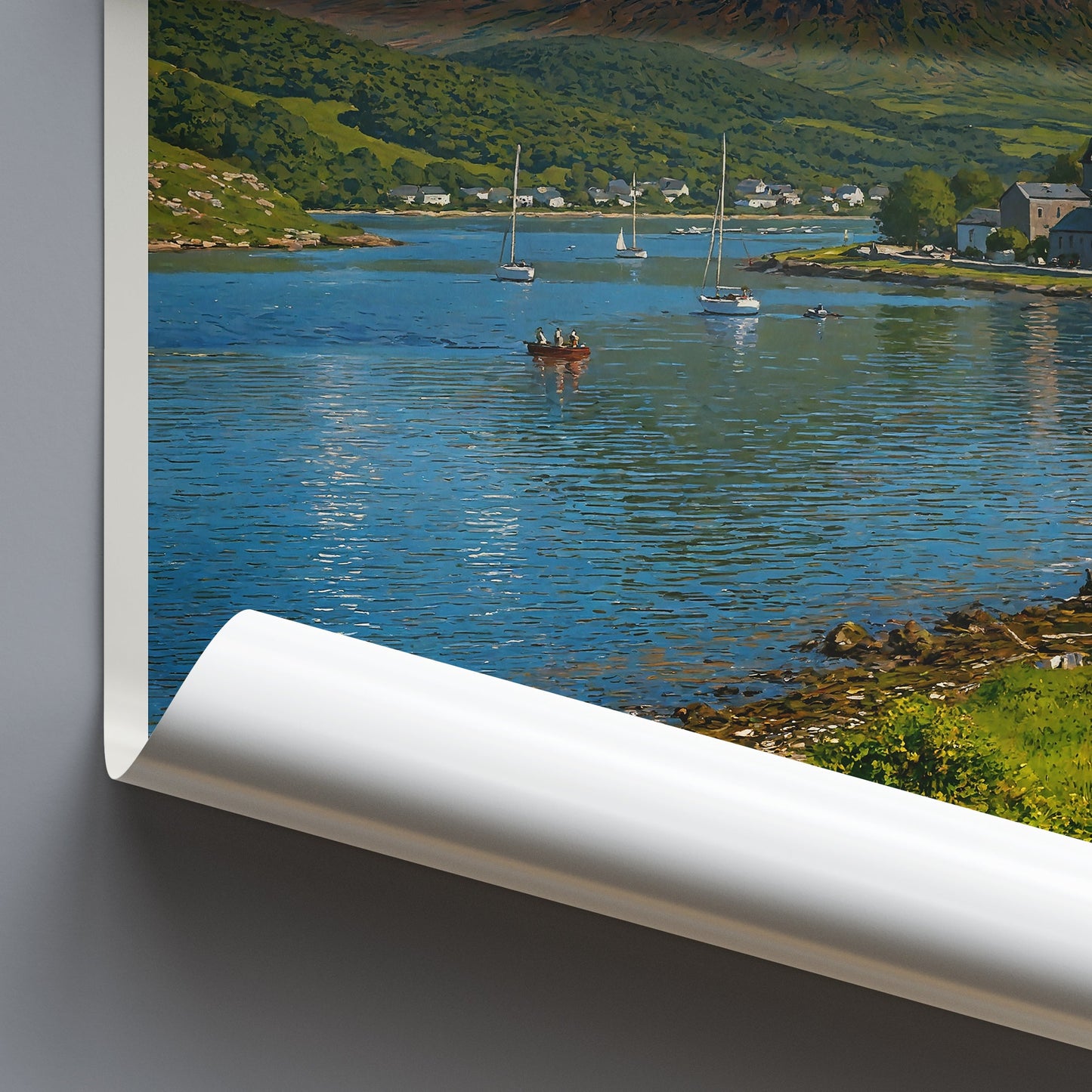 Isle of Arran Travel Poster, Scotland Island Landscape Art | Coastal Village Print | Scottish Home Decor | UK Holiday Gift