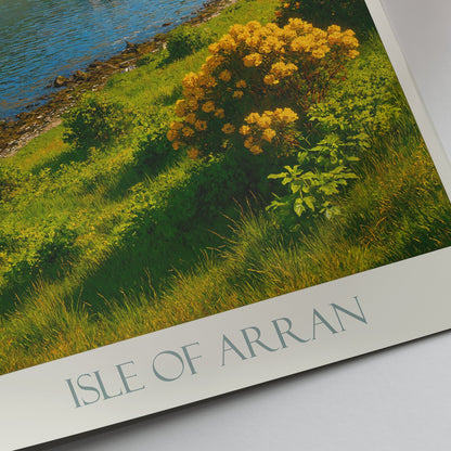 Isle of Arran Travel Poster, Scotland Island Landscape Art | Coastal Village Print | Scottish Home Decor | UK Holiday Gift