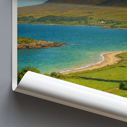 Isle of Jura Travel Poster, Scottish Island Landscape ~ Painterly Wall Art Print | Scotland Home Decor Gift