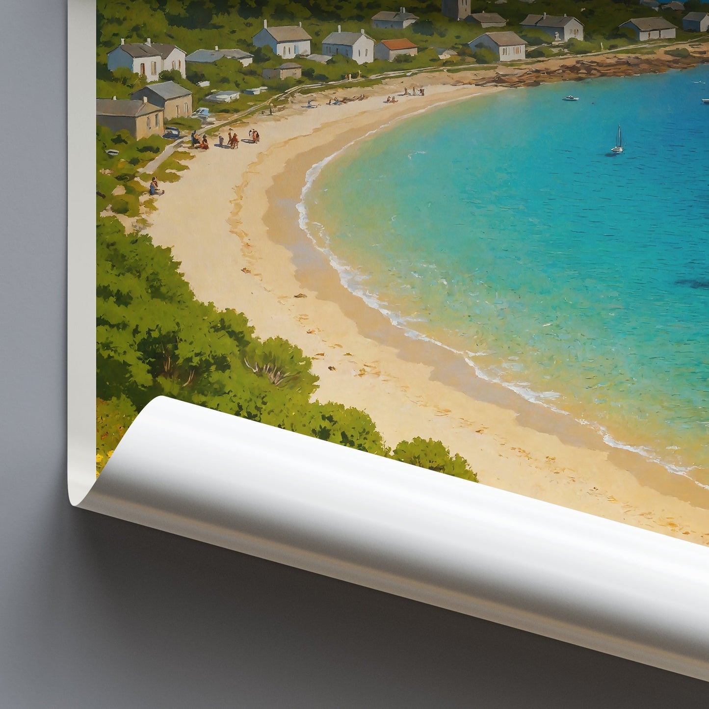 Isles of Scilly Travel Poster | UK Coastal Beach Print | Idyllic Island Wall Art | Seascape Home Decor Gift