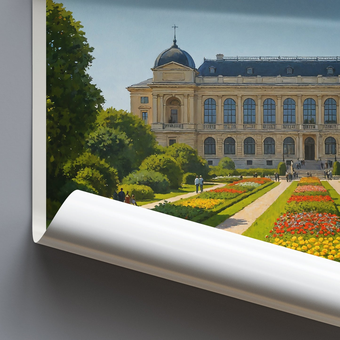Paris Jardin des Plantes Travel Poster | Botanical Garden Art Print | French Museum Wall Decor | Parisian Landmark Print