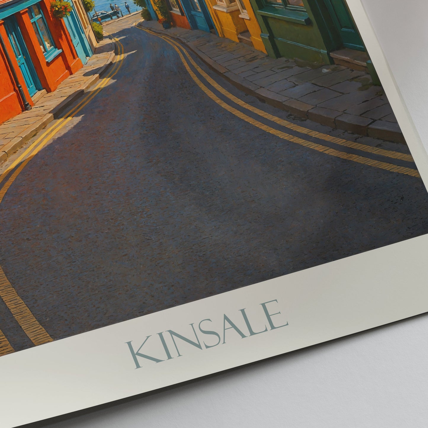 Kinsale Travel Poster, Colorful Ireland Street Scene ~ Vibrant Wall Art Print | Irish Coastal Decor | Unique Vacation Gift