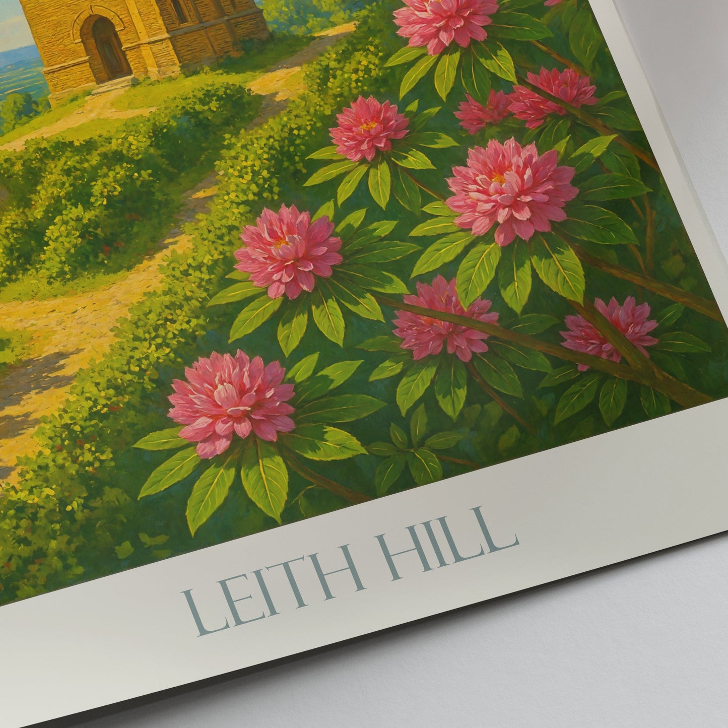 Leith Hill Tower Travel Poster | Surrey Hills Countryside Art Print | Historic UK Landmark Wall Decor | England Landscape Gift