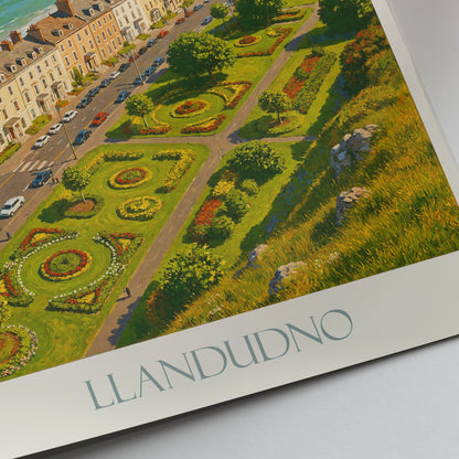 Llandudno Travel Poster, Victorian Pier Art | Charming Welsh Coast Print | Great Orme Seaside Decor
