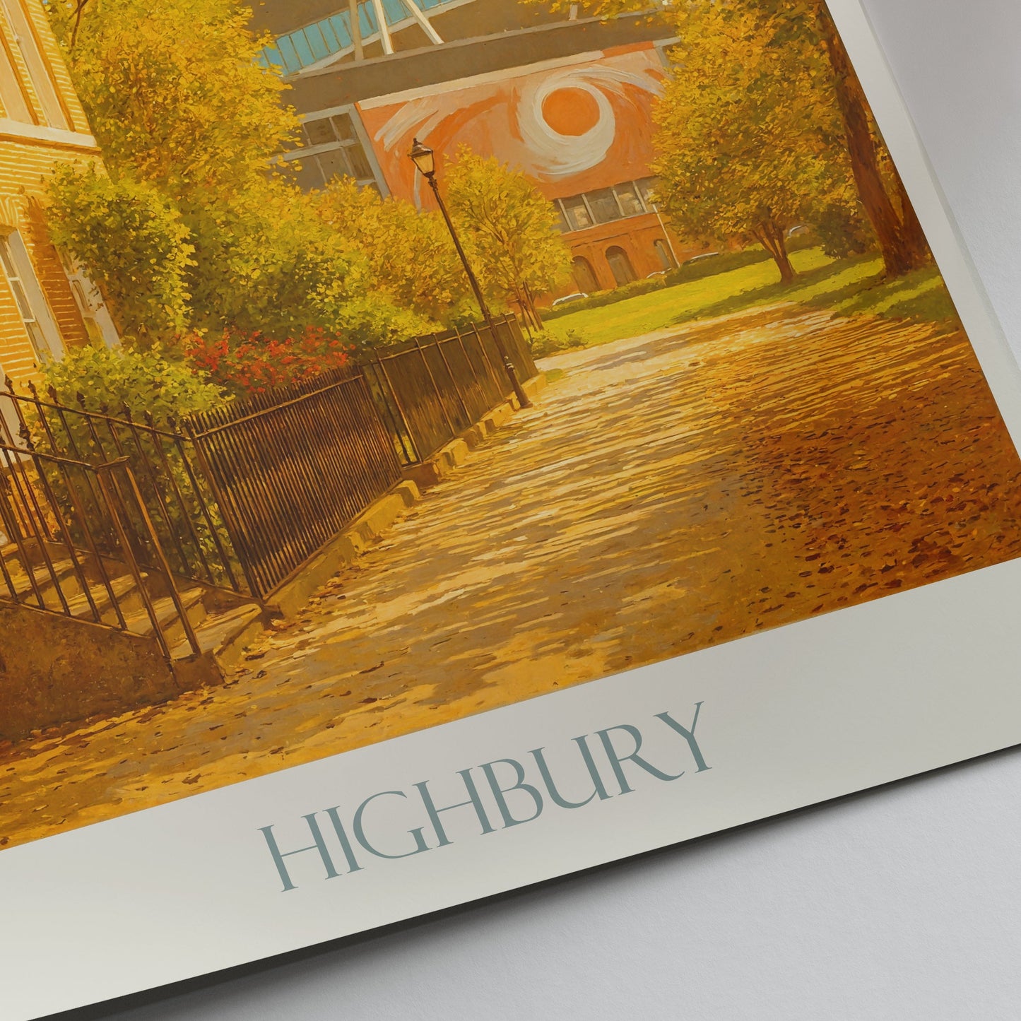 London Highbury Travel Poster | Emirates Stadium Arsenal FC Art Print | Vintage Style Football Fan Gift