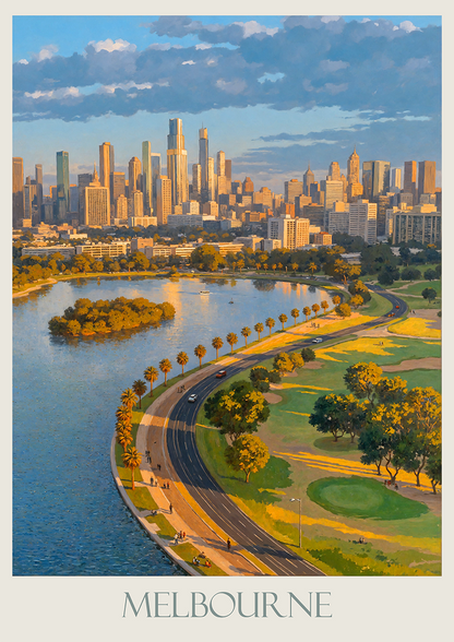 Melbourne Travel Print ~ Australia Travel Poster