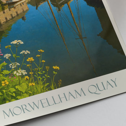 Morwellham Quay Travel Poster | Historic Devon England Art Print | Riverside Painting | UK Vacation Wall Decor