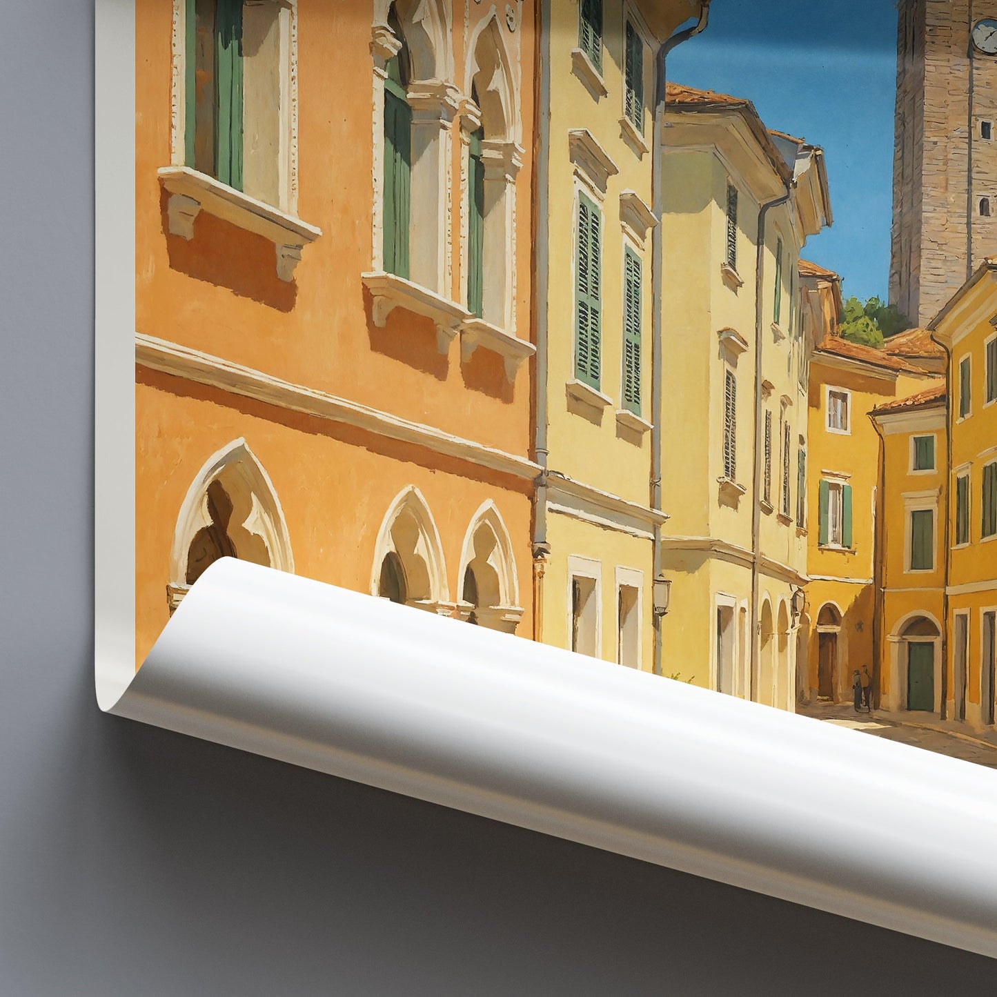 Piran Travel Poster, Slovenia Pastel Architecture Print | Adriatic Coast Wall Art & Vacation Gift