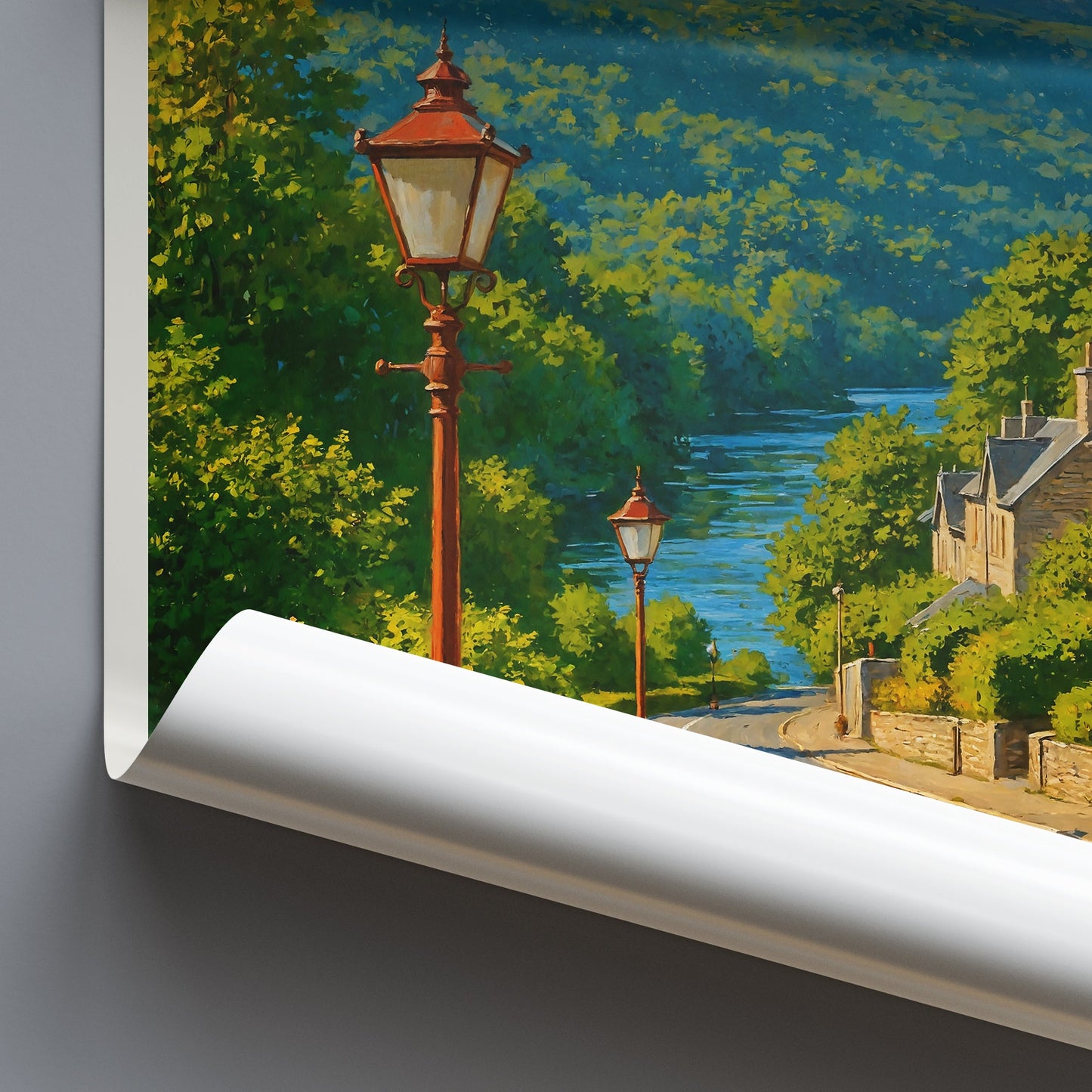 Pitlochry Travel Poster | Scottish Highlands Art Print | Scotland Landscape Wall Art | UK Home Decor Gift