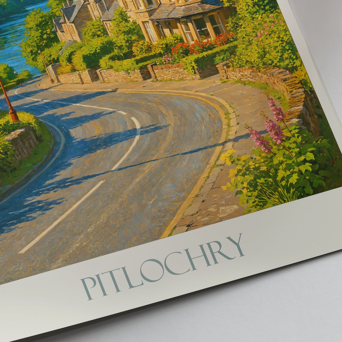 Pitlochry Travel Poster | Scottish Highlands Art Print | Scotland Landscape Wall Art | UK Home Decor Gift