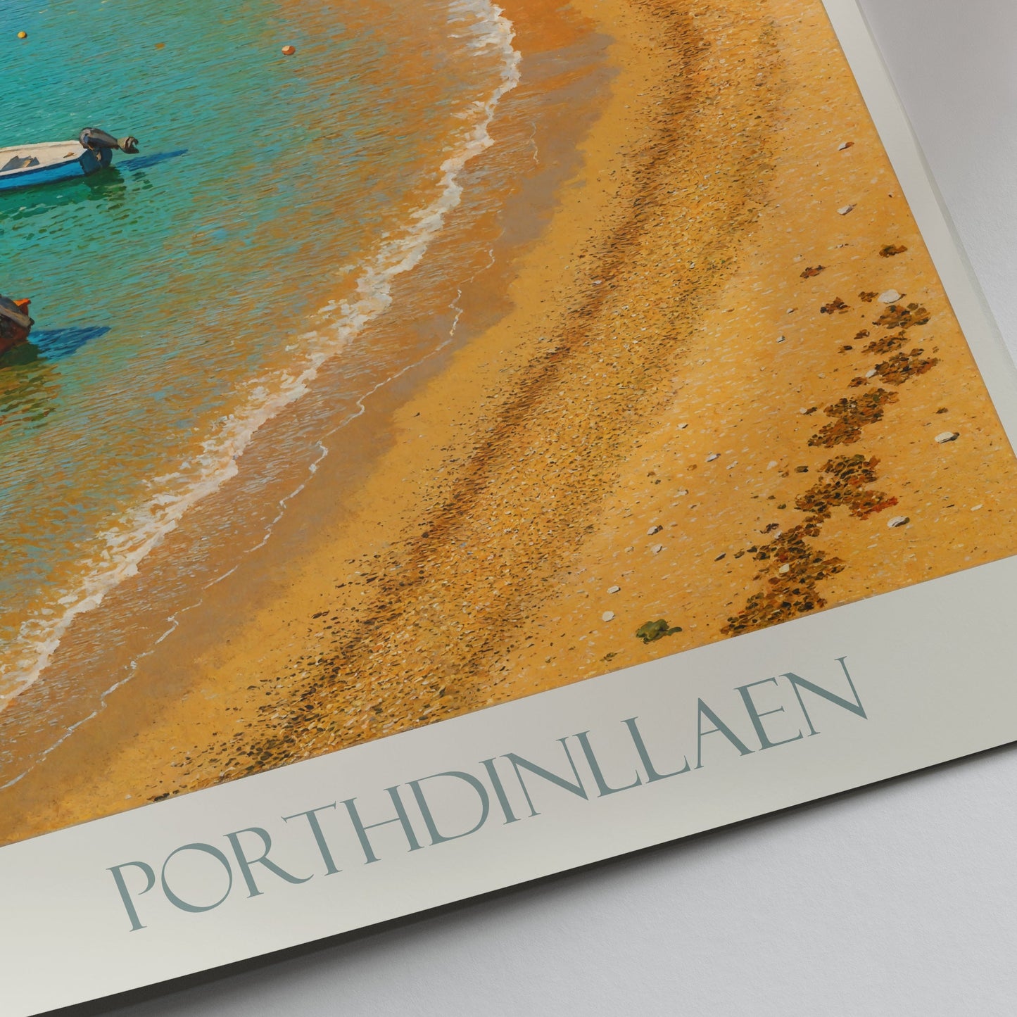 Porthdinllaen Travel Poster, Wales Beach View Art Print | Ty Coch Inn Painting | Coastal Wall Decor | UK Vacation Gift