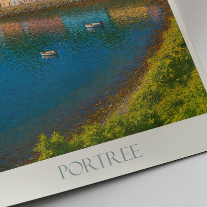 Portree Travel Poster, Isle of Skye | Scotland Wall Art Print | Scottish Highlands Decor Gift