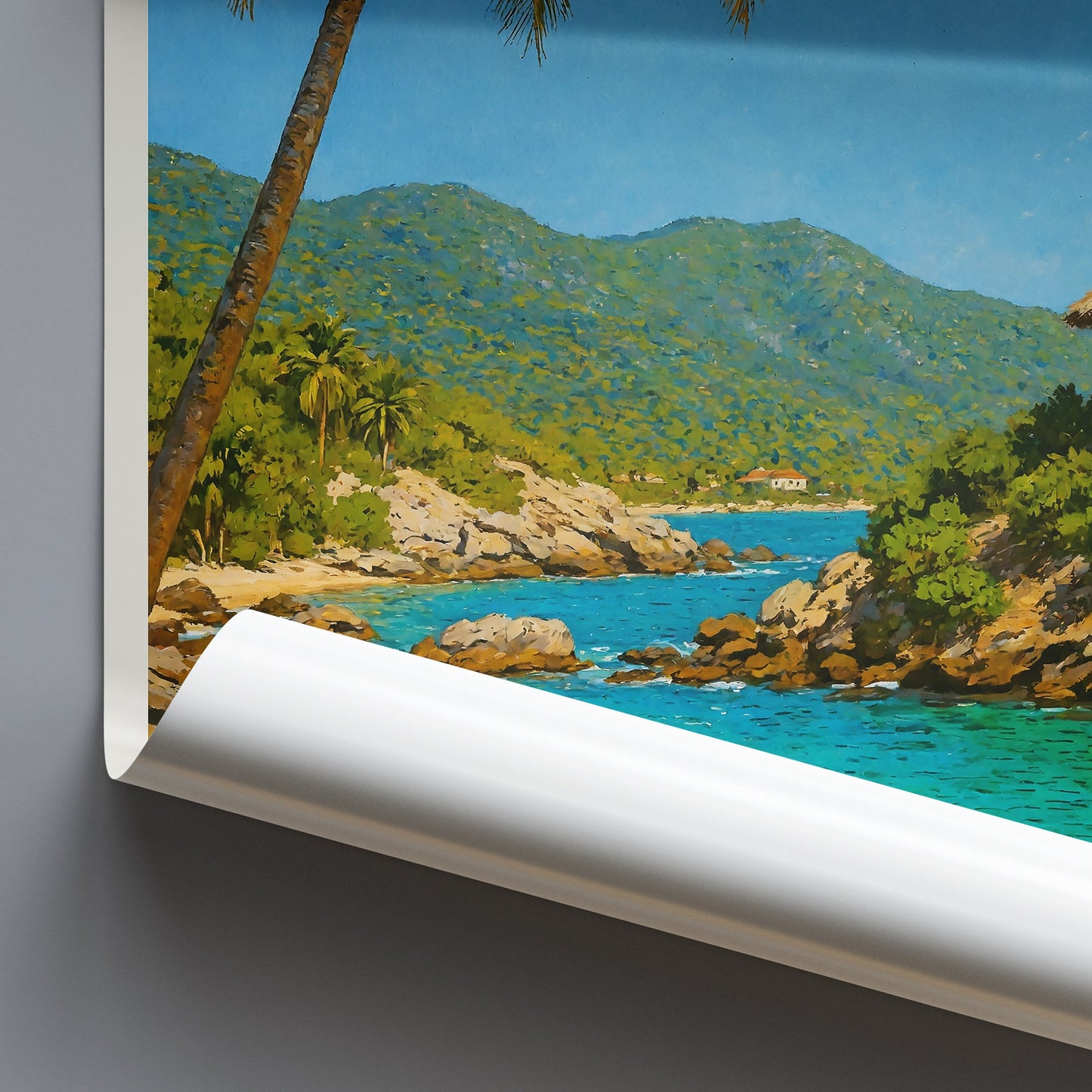Puerto Vallarta Travel Poster, Mexico Vacation Art Print | Church of Guadalupe | Jalisco Home Decor Gift