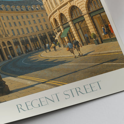 Regent Street London Travel Poster | Elegant British Cityscape Art Print | UK Decor Gift