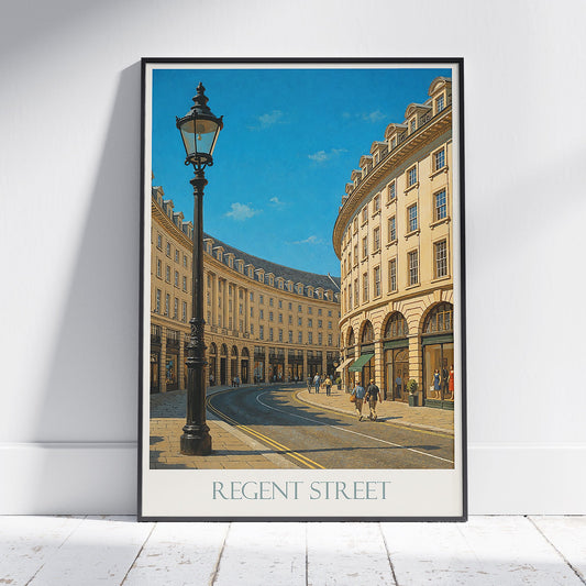 Regent Street London Travel Poster | Elegant British Cityscape Art Print | UK Decor Gift