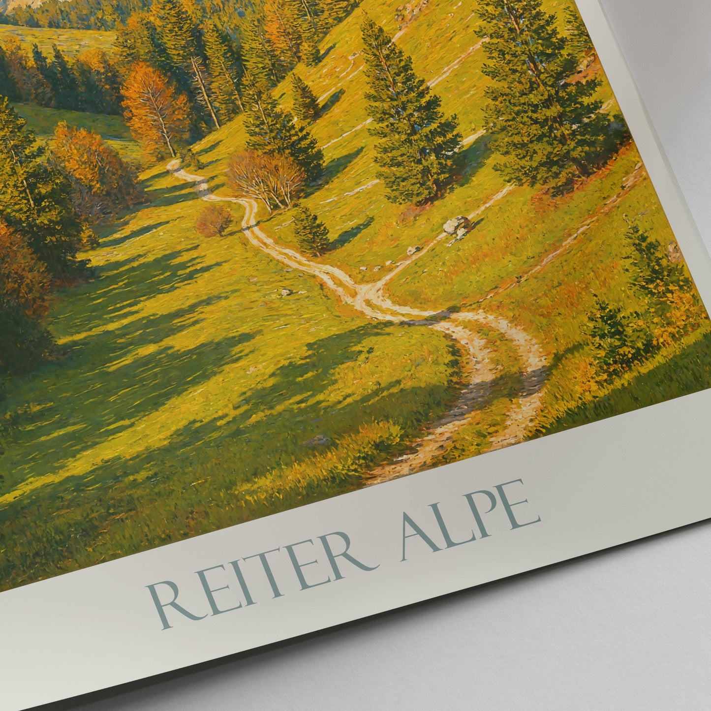 Reiter Alpe Travel Poster | German Alps Mountain Art Print | Autumn Landscape Nature Wall Decor | Bavaria Austria Home Gift