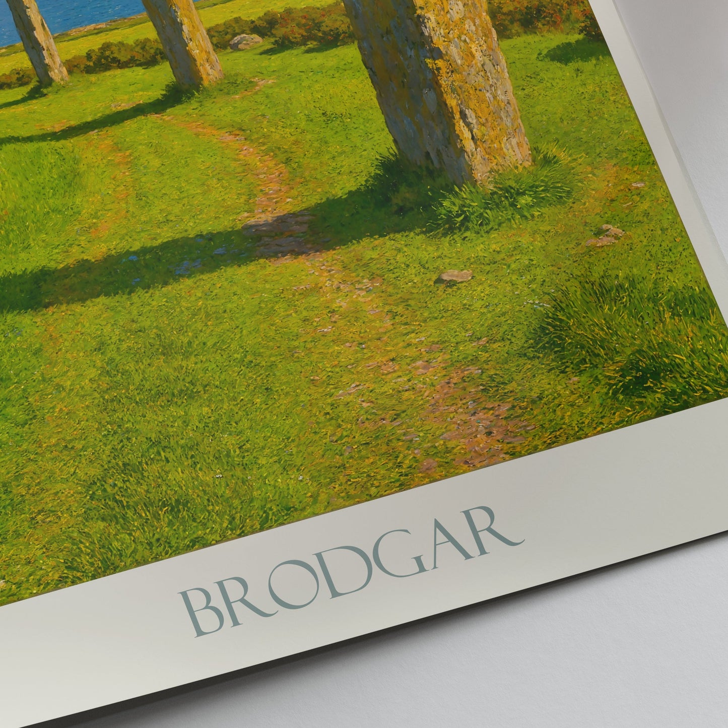 Ring of Brodgar Travel Poster, Orkney Scotland | Ancient Stone Circle Wall Art Print | Serene Landscape Home Decor