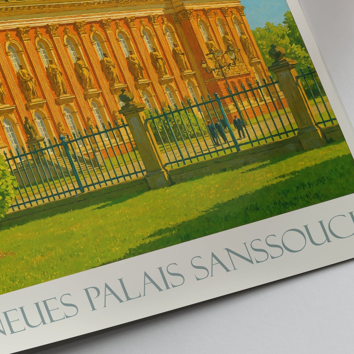Potsdam Travel Poster, Sanssouci New Palace ~ Germany Baroque Art Print & Home Decor | Prussian Royal Palace Wall Art