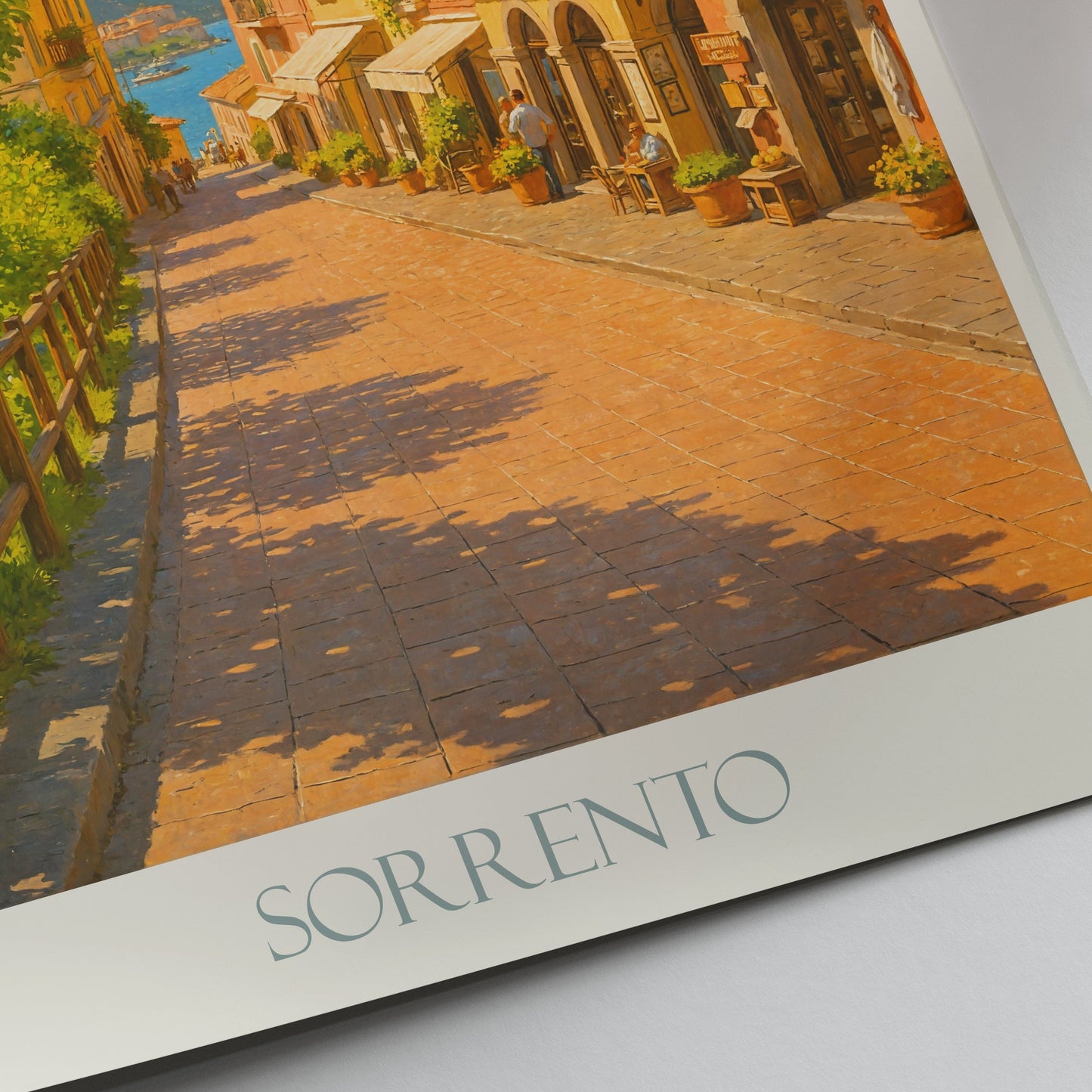 Sorrento Italy Travel Poster | Lemon Grove Scene Art Print | Coastal Mediterranean Wall Decor | Italian Vacation Gift