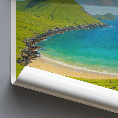 St Kilda Travel Poster | Remote Scottish Isles Coastal Art Print | Highlands Home Decor