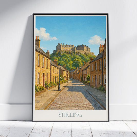Stirling Castle Travel Poster, Scotland | Historic Scottish Art Print | Vintage Style Wall Decor | UK Gift