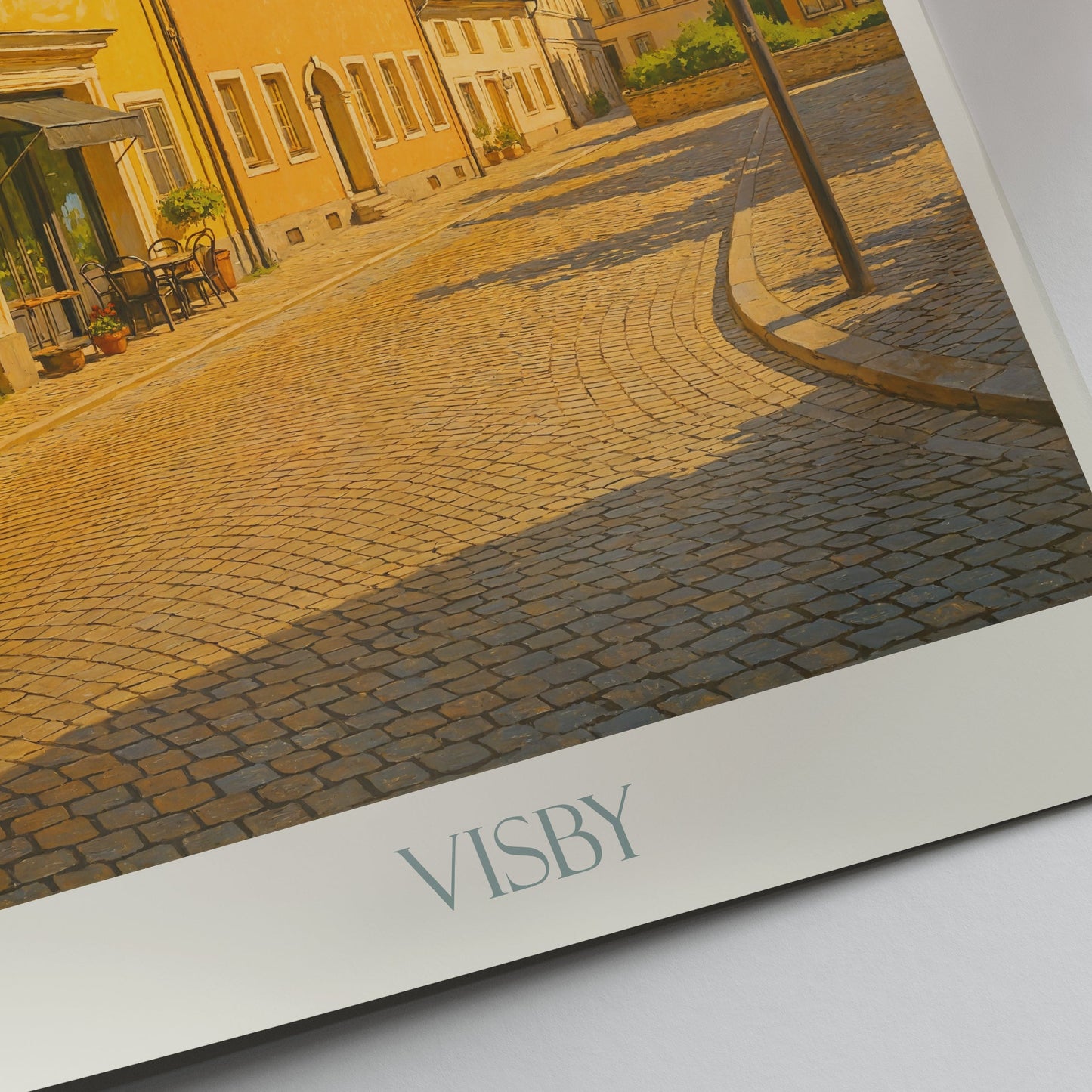Visby Travel Poster, Charming Swedish Street ~ Old Town Art Print | Medieval City Decor | Gotland Vacation Gift