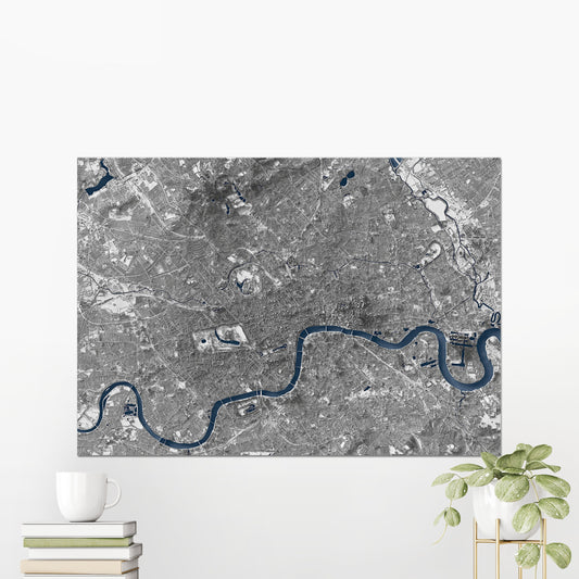 London, UK ~ Shaded City Relief Map Print