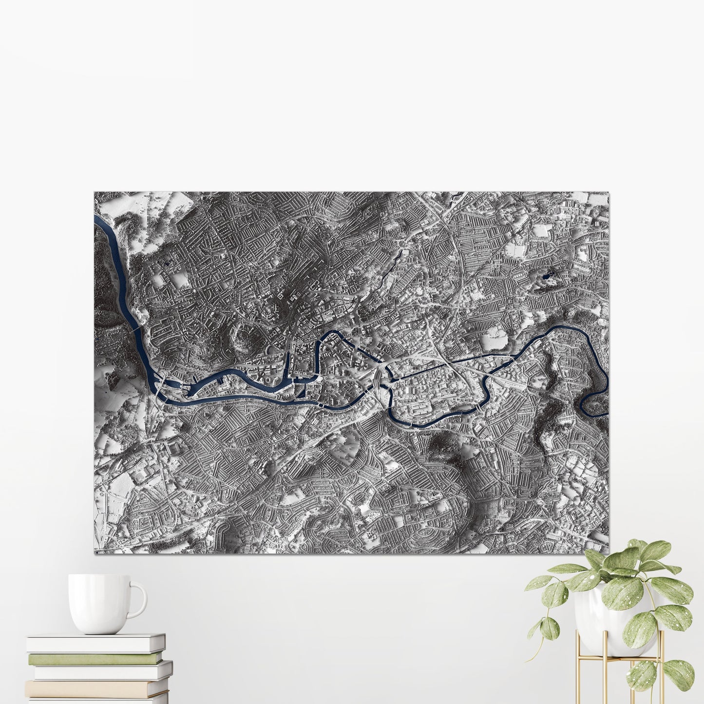 Bristol, UK ~ Shaded City Relief Map Print