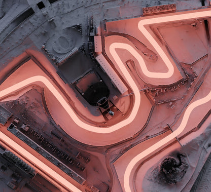 Circuit of the Americas COTA ~ F1 United States Grand Prix ~ 2D Shaded Relief Map Print Poster