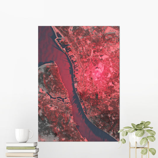 Liverpool is Red, Liverpool FC ~ Shaded City Relief Map Print