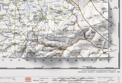 Pickering & North York Moors ~ 2D Shaded Relief Map Vintage Style Print