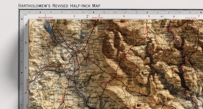 Vale of Trent ~ 2D Shaded Relief Map Vintage Atlas Style Print