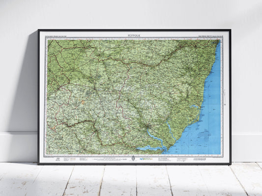 Suffolk Vintage Map Print