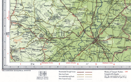 Lincolnshire Vintage Map Print