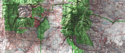 New Mexico, NM Vintage Style 2D Shaded Relief Map