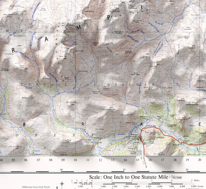 Grantown & Cairngorm, Scotland ~ 2D Shaded Relief Map Vintage Style Print