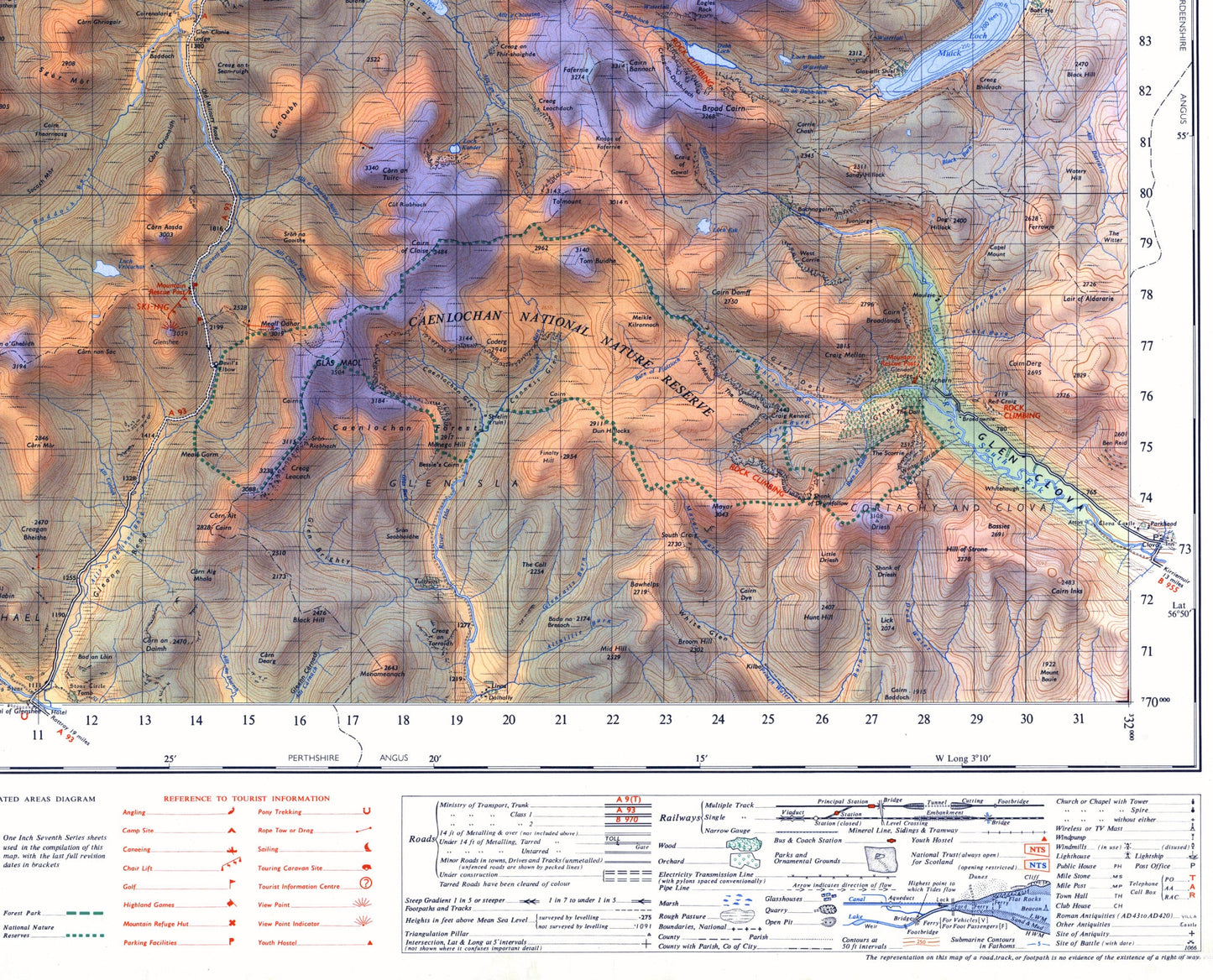 Cairngorms Vintage Map Print