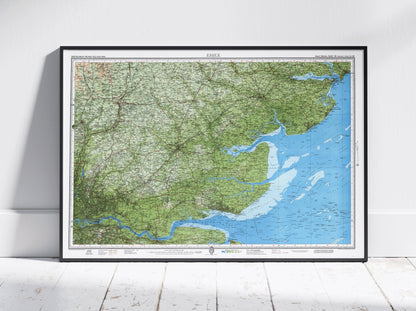 Essex, UK Vintage Map Print